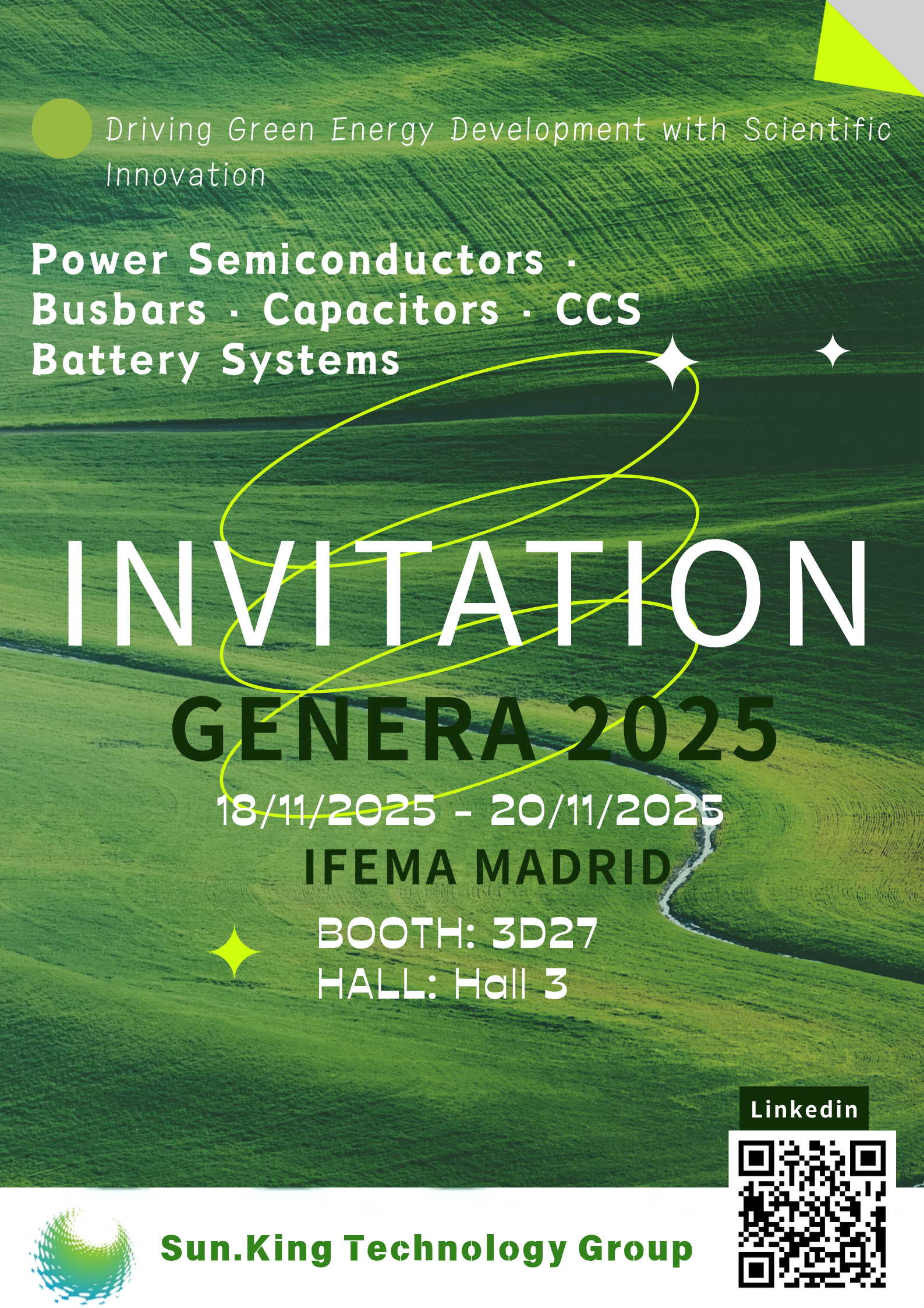 Sun.King Technology Group to Showcase Advanced Power Electronics Solutions at Upcoming Genera 2025